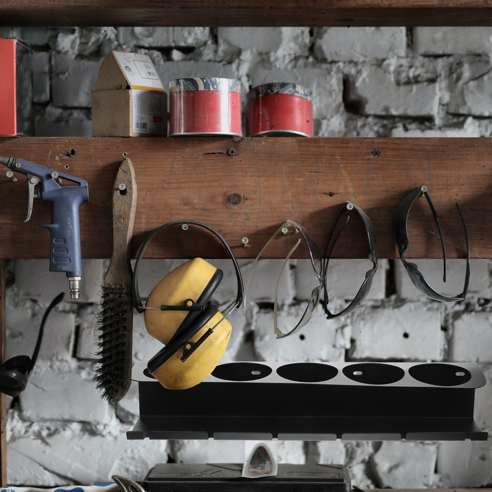 Power Tools Storage - 1 zestaw wytrzymałego metalowego uchwytu ściennego