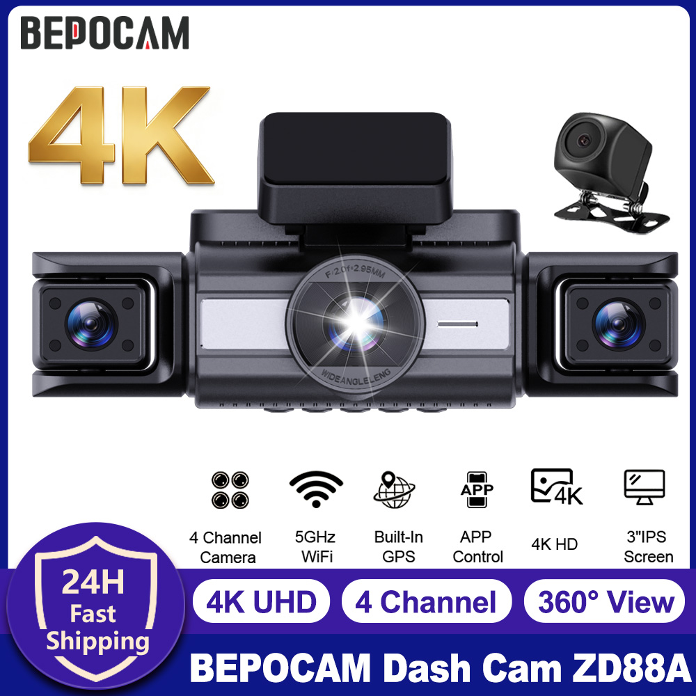 Power Tools Japan - BEPOCAM 4-kanałowy wideorejestrator samochodowy 4K z